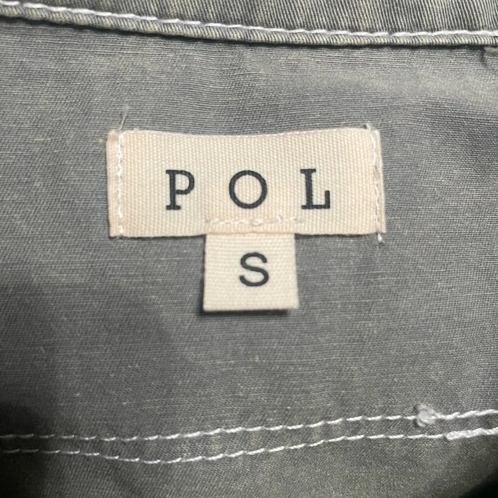 POL Oversized Patchwork Gingham Embroidered Sleeve 100% Cotton Shacket - Picture 7 of 8